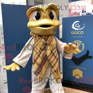 Guld Gyro maskot kostume...