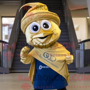 Gouden Gyro-mascottekostuum...