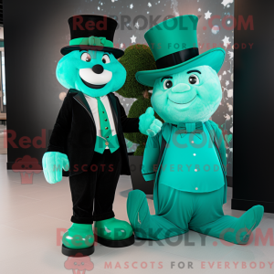 Cyan Leprechaun mascot...