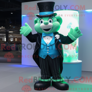 Cyan Leprechaun mascot...