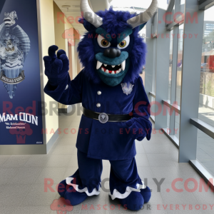 Navy Demon maskot kostume...