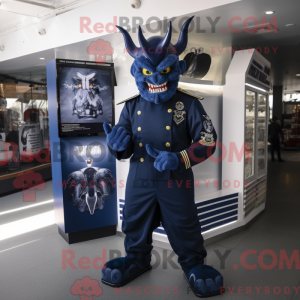 Navy Demon maskot kostume...