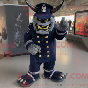 Navy Demon maskot kostume...
