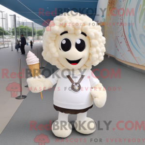 Cream Ice Cream Maskottchen...