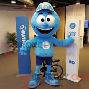 Blue Unicyclist mascot...