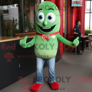 Red Green Bean mascot...