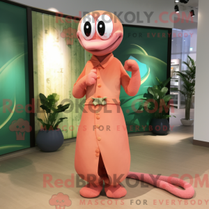 Postava maskota Peach Snake...