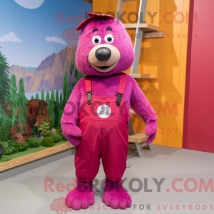 Magenta Seal mascot costume...