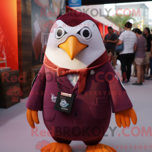 Máscara de pinguim marrom...