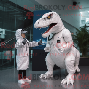 Hvid Tyrannosaurus maskot...