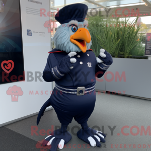 Navy Rooster mascot costume...