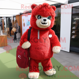 Red Alpaca mascot costume...