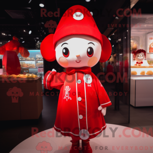 Red Dim Sum mascot costume...