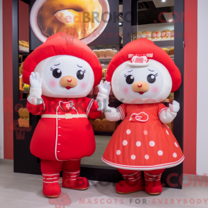 Red Dim Sum mascot costume...