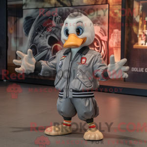 Gray Geese mascot costume...