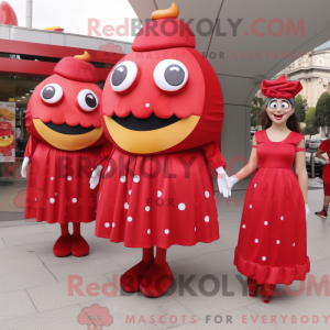 Red Burgers-mascottekostuum...