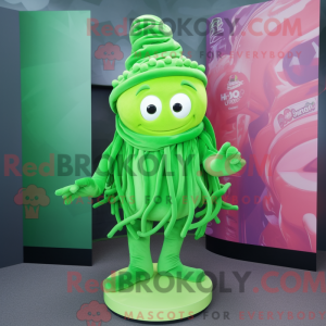 Lime Green Medusa mascot...