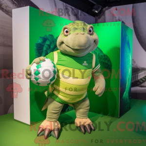 Lime Green Glyptodon mascot...