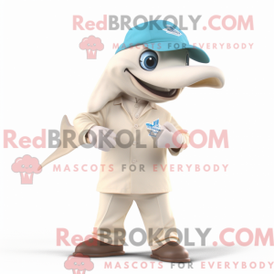Cream Dolphin maskot...