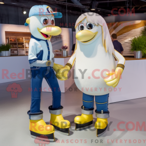 Cream Pair Of Ice Skates...