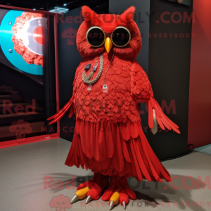 Maskottchenkostüm Rote Eule...
