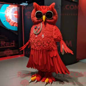 Red Owl maskotdraktfigur...