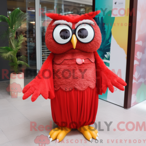 Red Owl maskotdraktfigur...