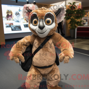 Brown Lemur mascottekostuum...
