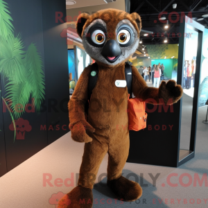 Brown Lemur mascot costume...