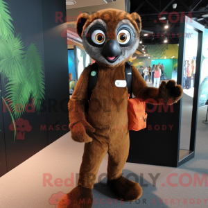 Brun Lemur-maskotdraktfigur...