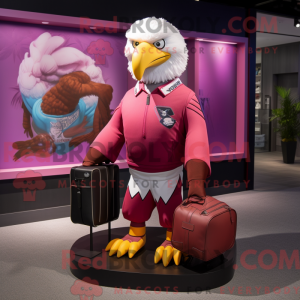 Magenta Bald Eagle mascot...