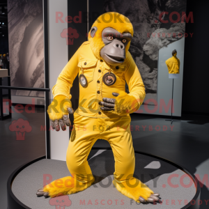Yellow Gorilla mascot...