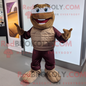 Brown Ice mascot costume...