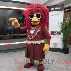 Maroon Chief mascot costume...