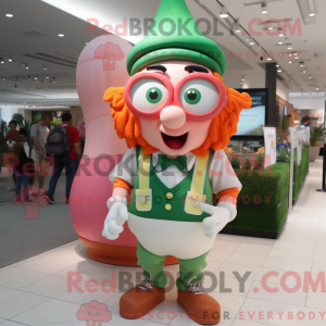 Peach Leprechaun mascot...