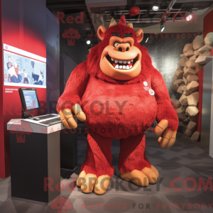 Red Ogre mascot costume...