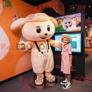 Peach Sheep mascot costume...