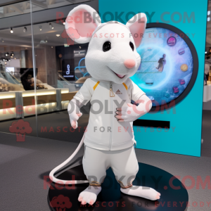White Rat mascot costume...