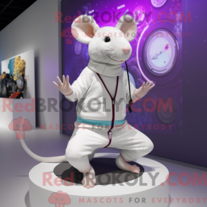 Witte Rat mascottekostuum...