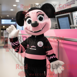 Roze Mime-mascottekostuum...