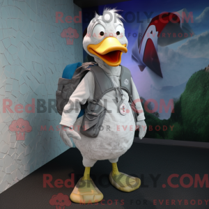 Sølv Muscovy Duck maskot...