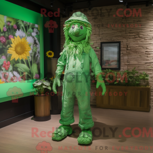 Green Scarecrow mascot...