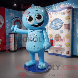 Sky Blue Soda Can maskot...