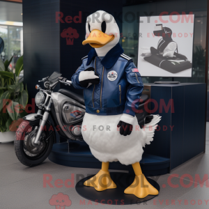 Navy Goose maskot kostume...