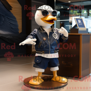 Navy Goose mascot costume...