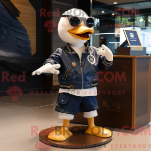 Navy Goose-maskotdraktfigur...