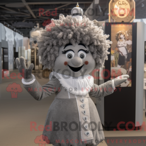 Gray Queen mascot costume...