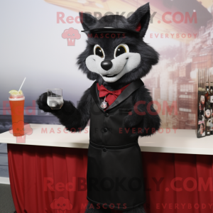 Black Fox mascot costume...