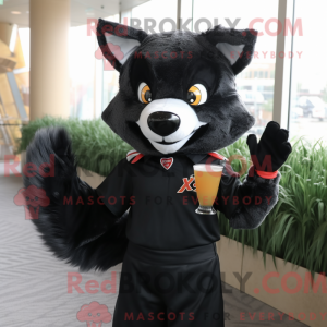 Black Fox mascot costume...