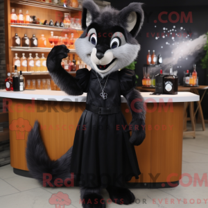 Black Fox mascot costume...